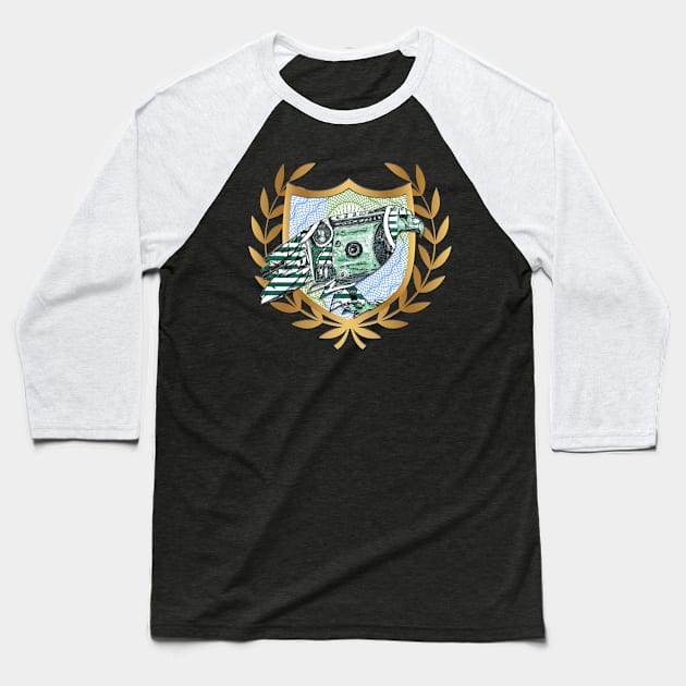 Royal Currency Eagle Baseball T-Shirt by All Aces